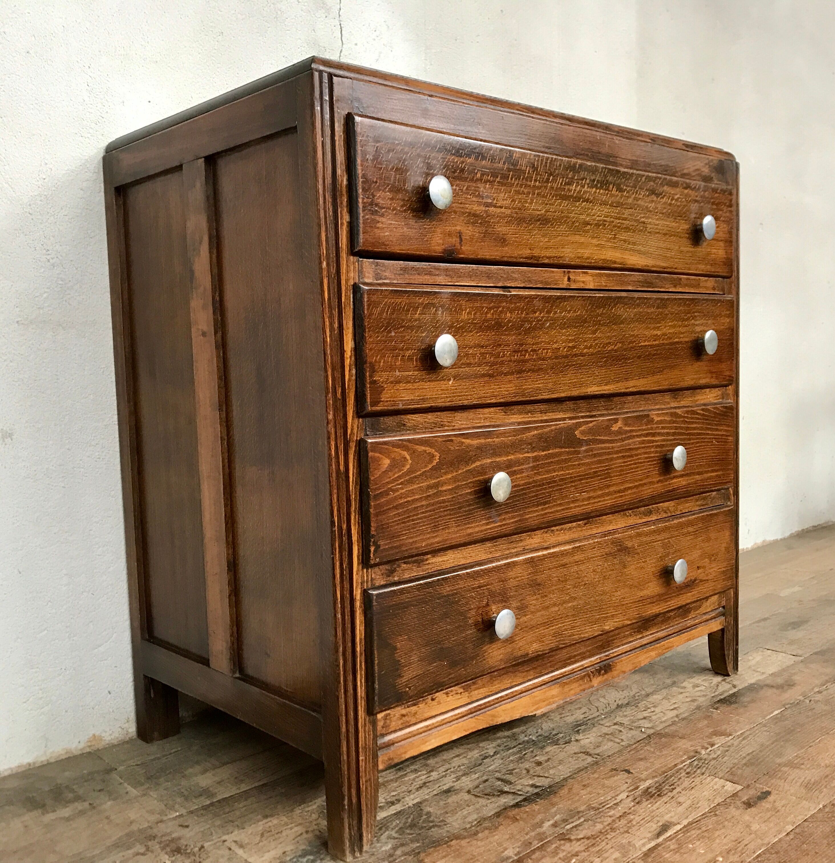 Vintage commodity - oak - art deco - 4 drawers
