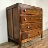 Vintage commodity - oak - art deco - 4 drawers
