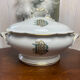 Vegetable dish in porcelain from Vierzon, 19th century.