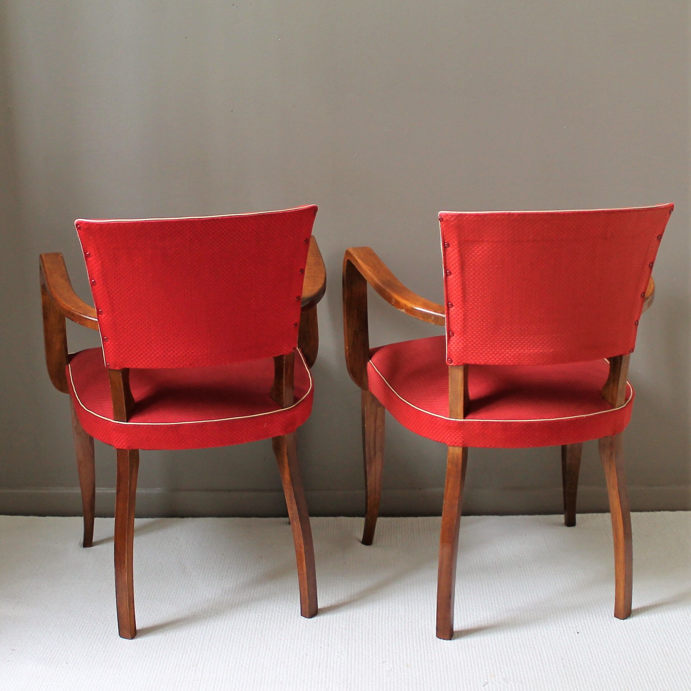 Paire de fauteuils bridge des années vintage