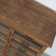Vintage Dutch oak haberdashery shop cabinet, 1930s