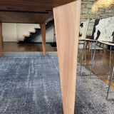 Dining table ligne roset model trapèze in solid walnut with oil finish.