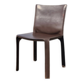 CAB 412 chair by Mario Bellini, Cassina, vintage brown saddle leather.
