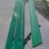 Grand banc de jardin bois et fonte l 224 cm