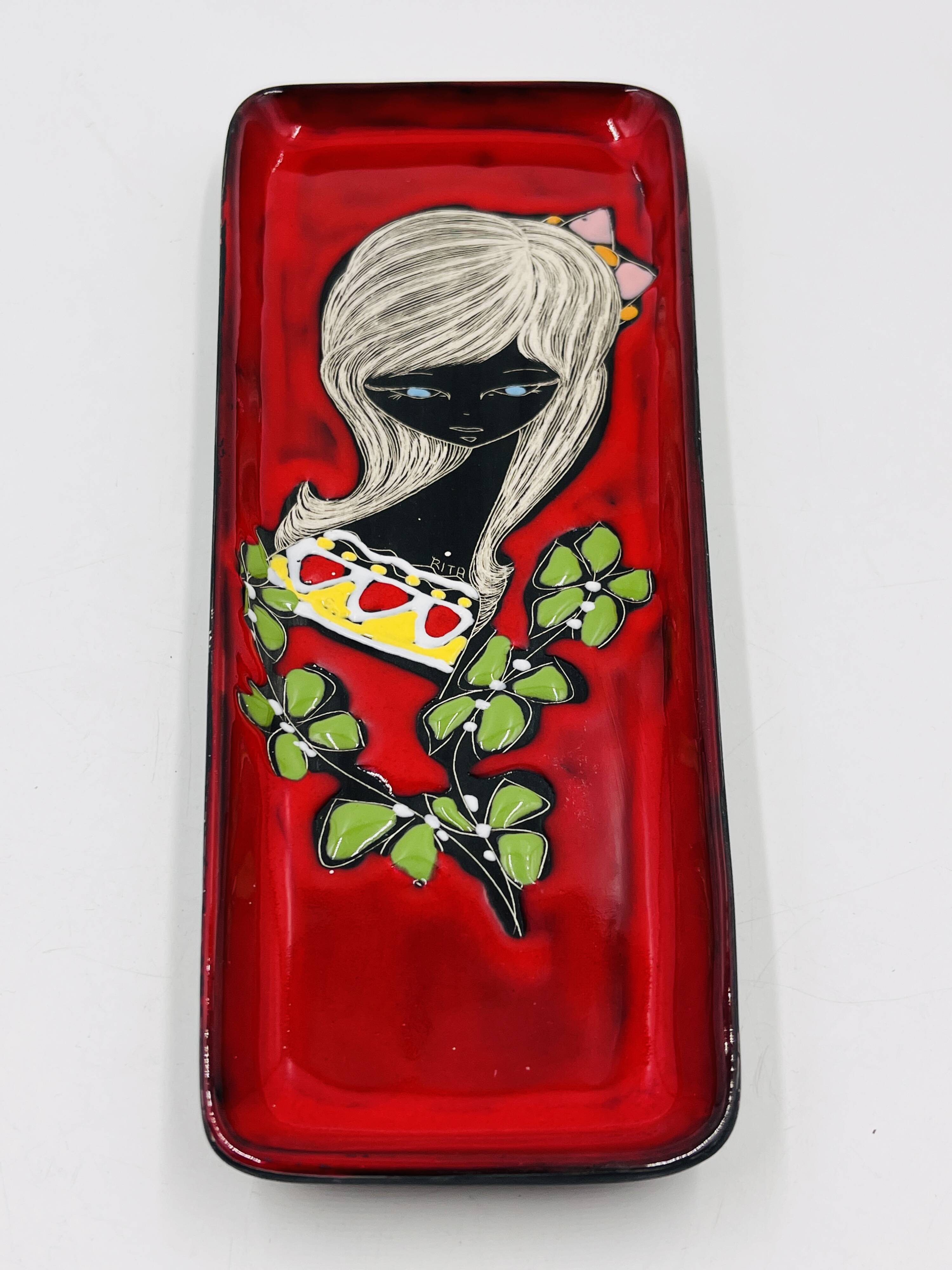 San Marino catchall tray signed Rita