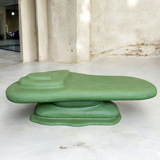 Table basse verte Canyon en mortex organique par Objet Bizaar