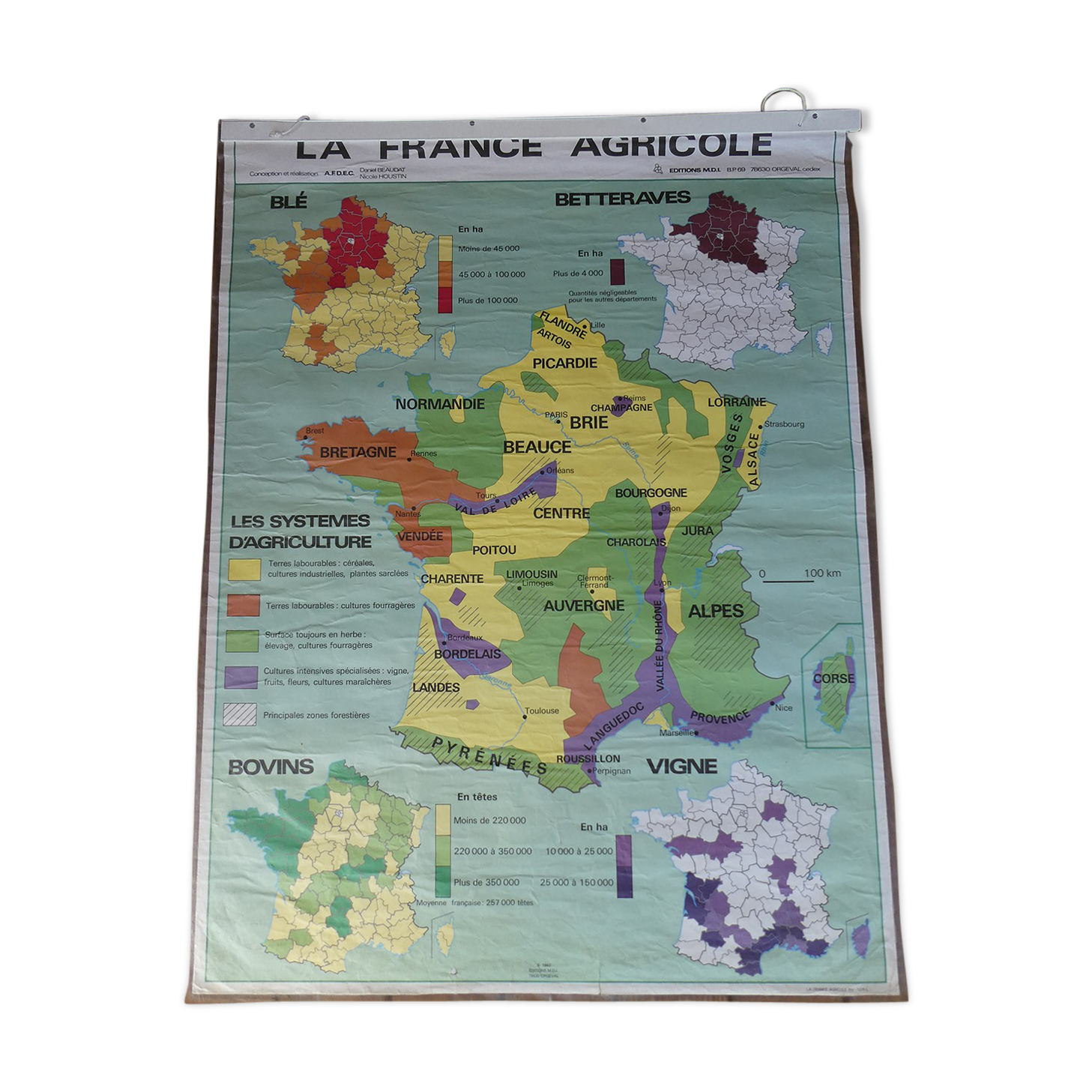 School map  "La France Agricole"