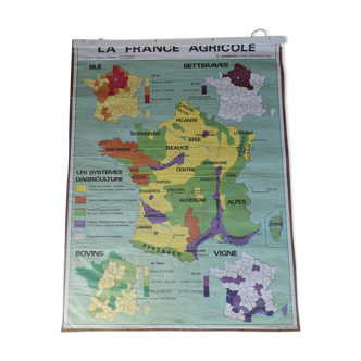 Carte scolaire "La France Agricole"