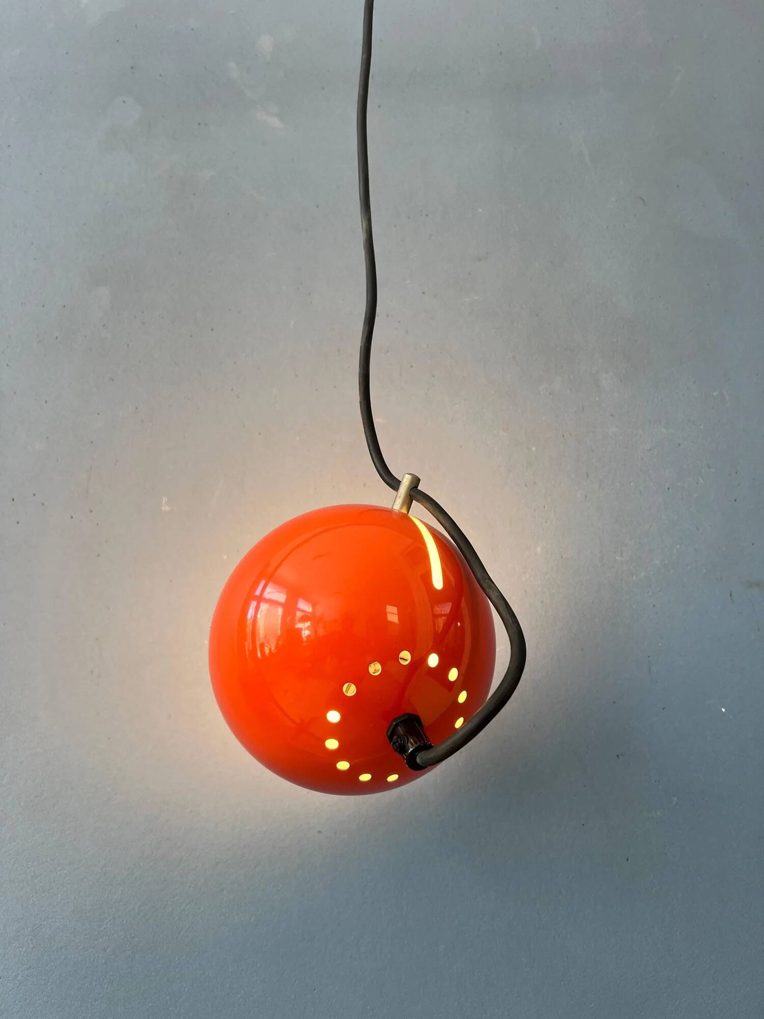 Small red adjustable Artimeta eyeball pendant lamp