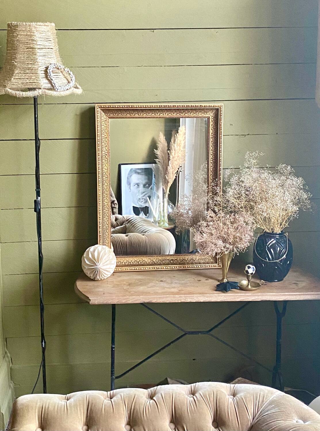 Large gilded wood mirror