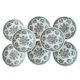 8 flat plates Villeroy & Boch, Fasan model, green