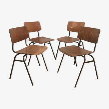 Série de 4 chaises Pagholz dépareillées