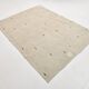 Tapis Kilim Minimaliste Beige Naturel à Motifs Ethniques, 164x225 Cm