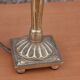 Vintage brass lamp with fringed shade – H35 cm, Ø20 cm