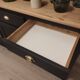 Black and wooden sideboard