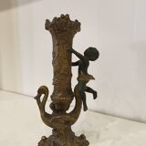 Golden bronze candlestick