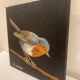 Oiseau peinture sur bois