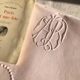 Old linen and cotton sheet dyed in baby pink