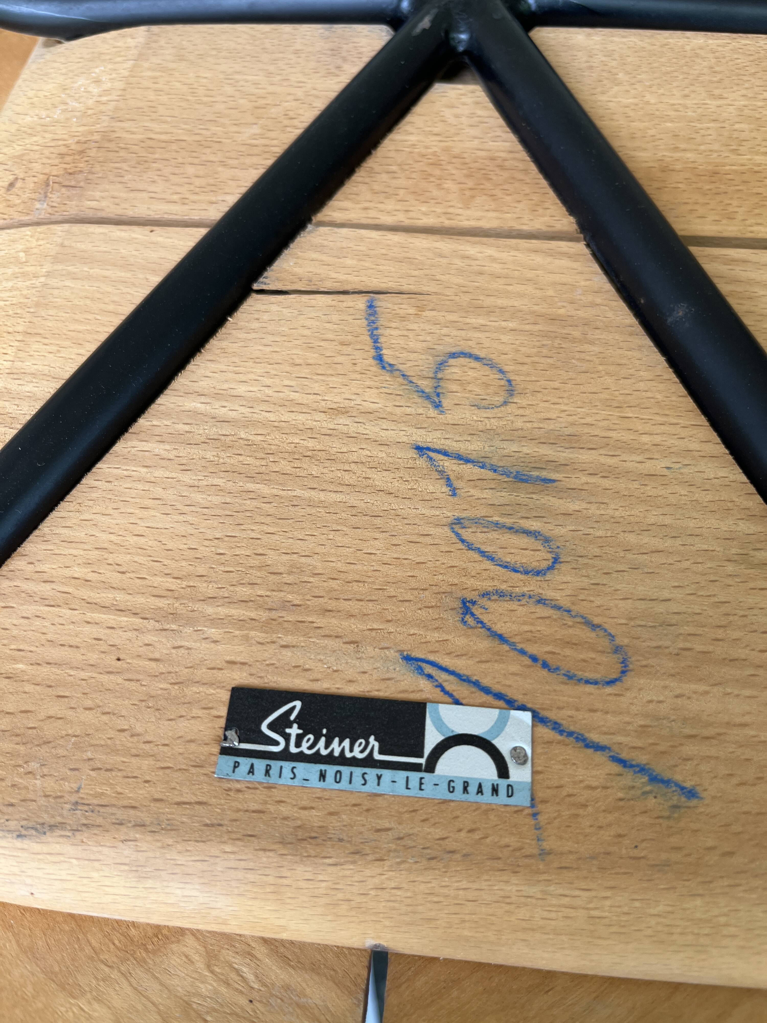 Tonneau chair by Pierre Guariche for Steiner - set of 4 pieces