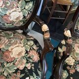 Pair of armchairs with foot rest Louis Philippe
