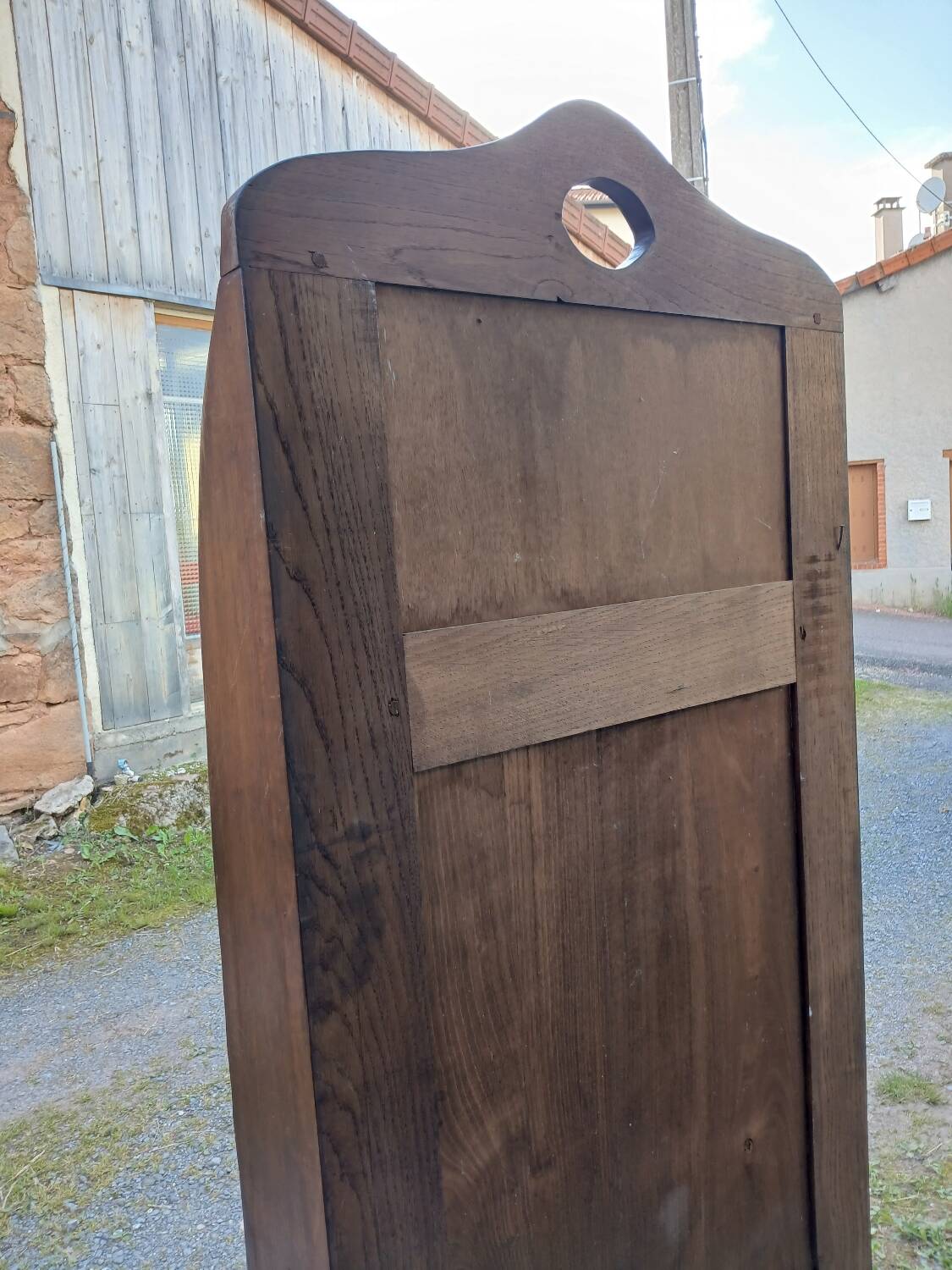 Wooden coat rack trunk