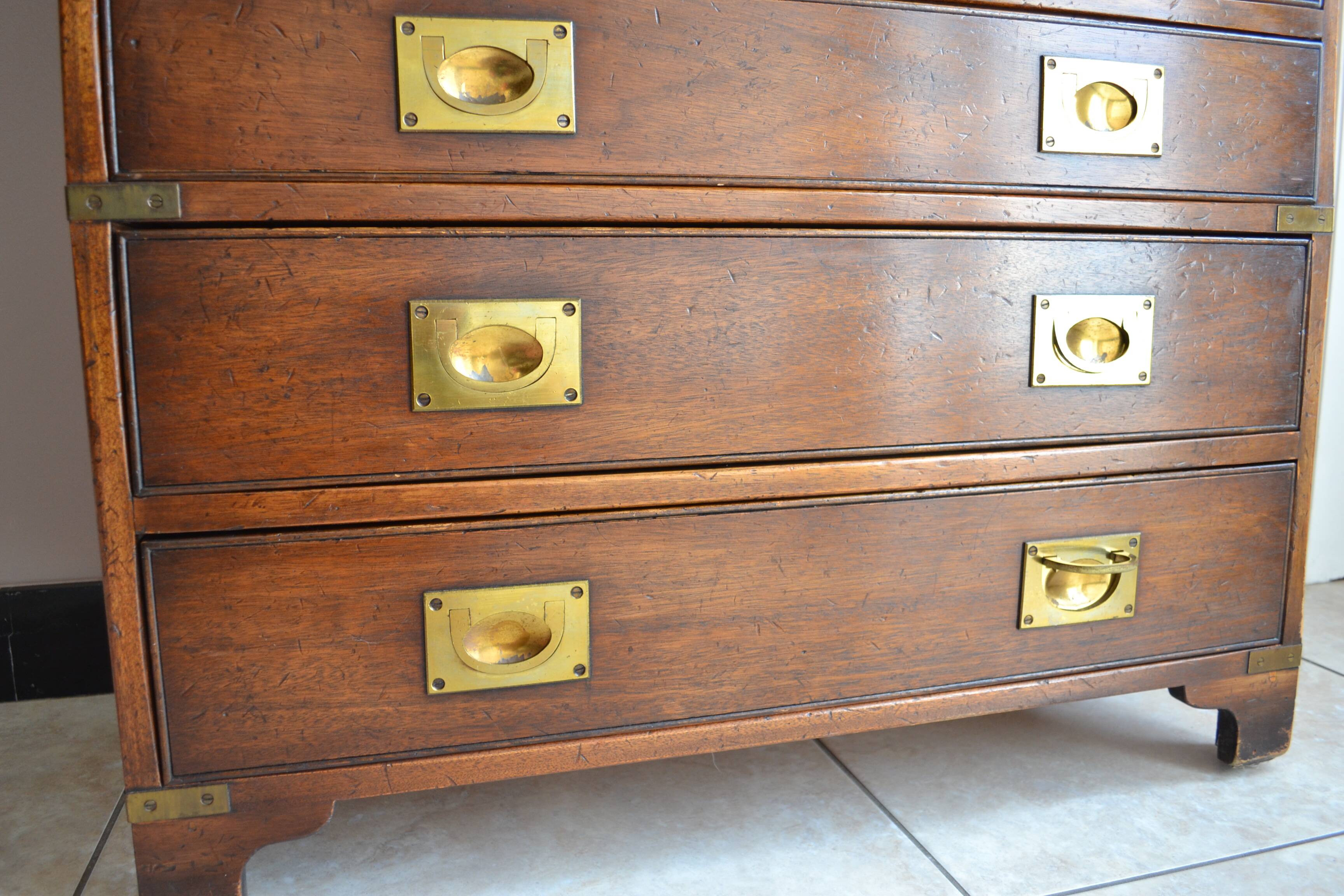 commode/secrétaire campagne militaire victorienne
