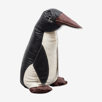 Leather decoration object, 70s, penguin
