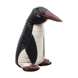 Leather decoration object, 70s, penguin