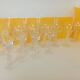 15 art deco glasses in French crystal with caryatid base