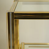 Vintage Hollywood Regency style rolling side table