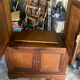 Cherry wood tv stand 1 m50 high by 1m wide