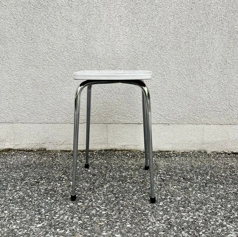 White formica stool