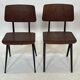 Set of 4 vintage school chairs Galvanitas S16 Netherlands Design
