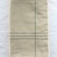 Tablecloth, ecru, blue/green stitching