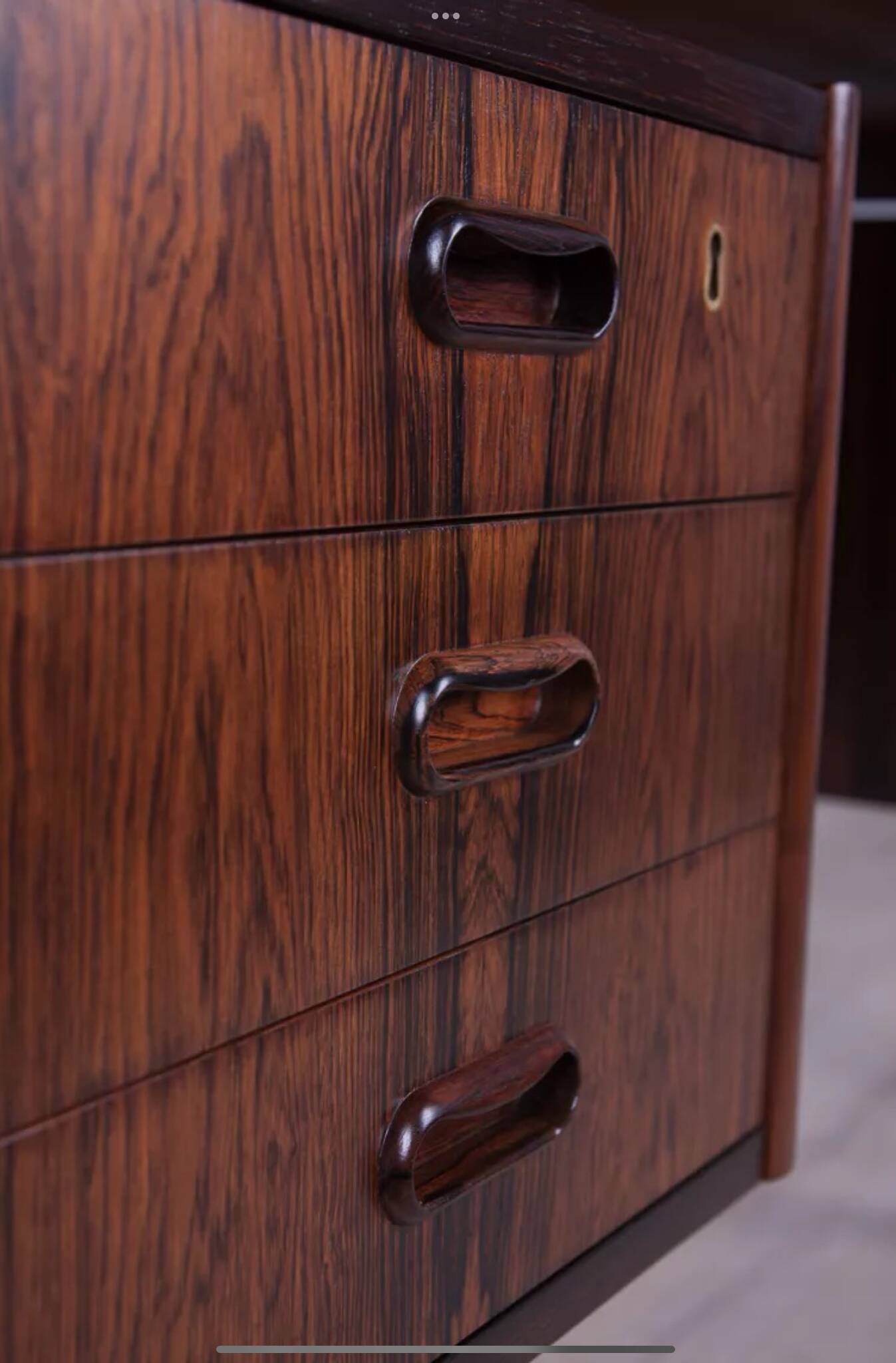 Rosewood desk by Gunnar Nielsen Tibergaard for Tibergaard, 1960s