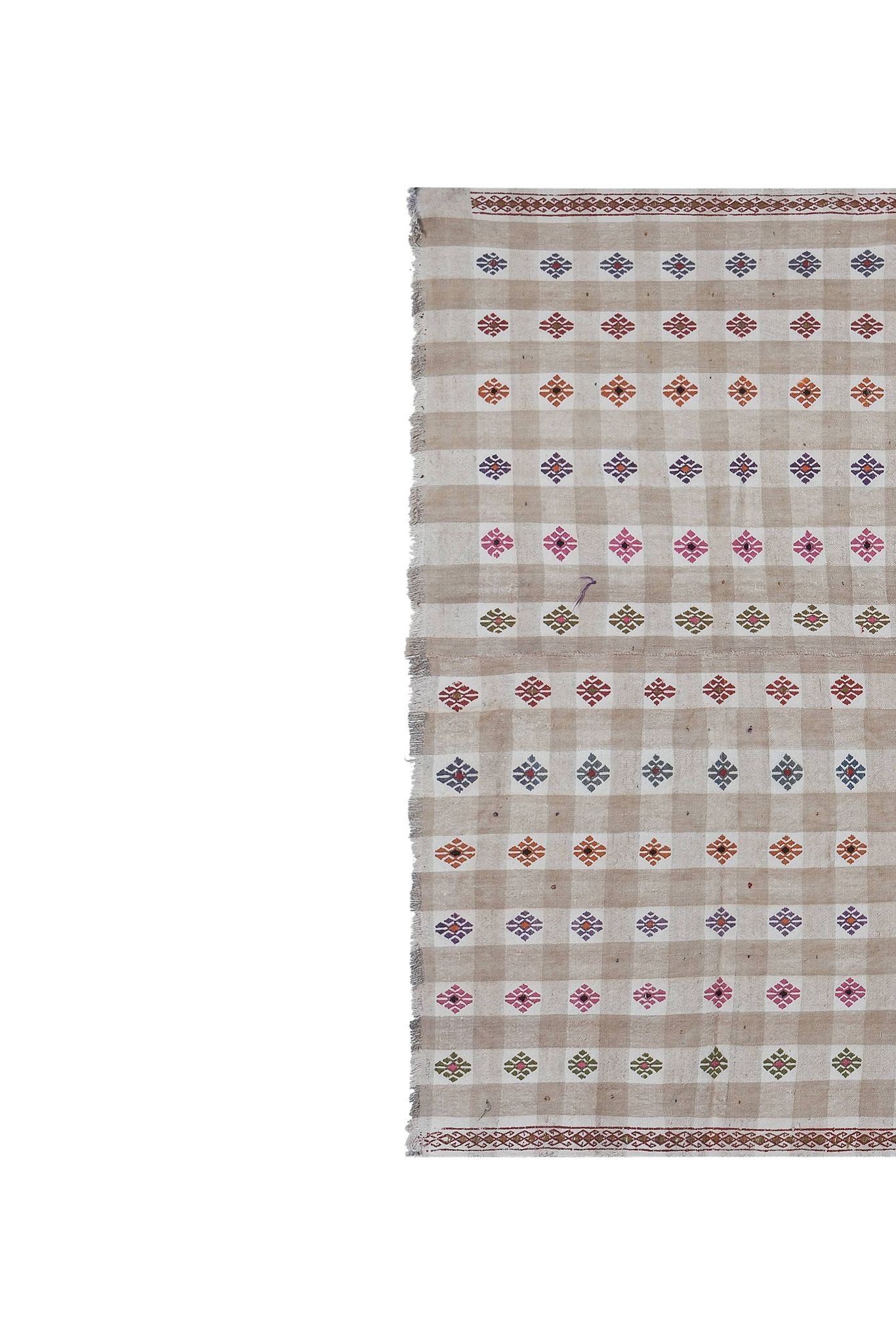 Vintage Turkish Oushak Rug Handwoven 183x250 cm
