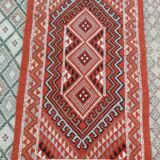 Handmade berber orange mergoum carpet