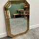 Octagonal Wall Mirror with Faceted Stained Glass Rim from Schöninger, 1970s