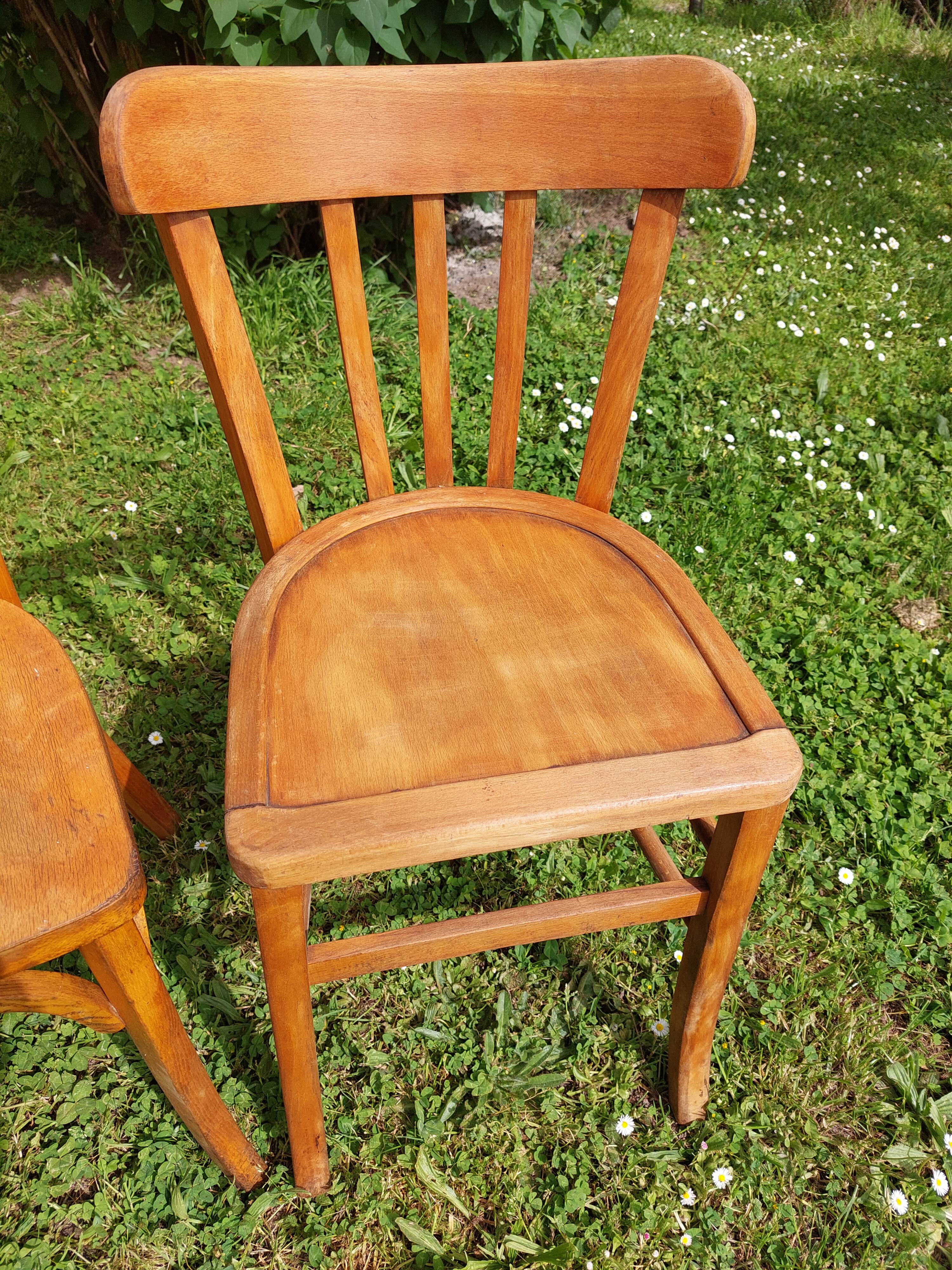 6 sanded bistro chairs