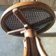 Curved wooden piano stool