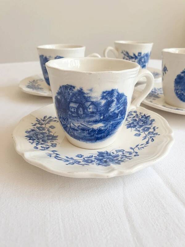 Antique coffee cups Sarreguemines
