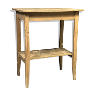 Old side table in patinated wood