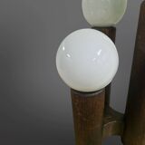 Lampe de table brutaliste en pin par Temde, Suisse 1970