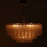 German 1960s chandelier with 60 cristall glass tubes
