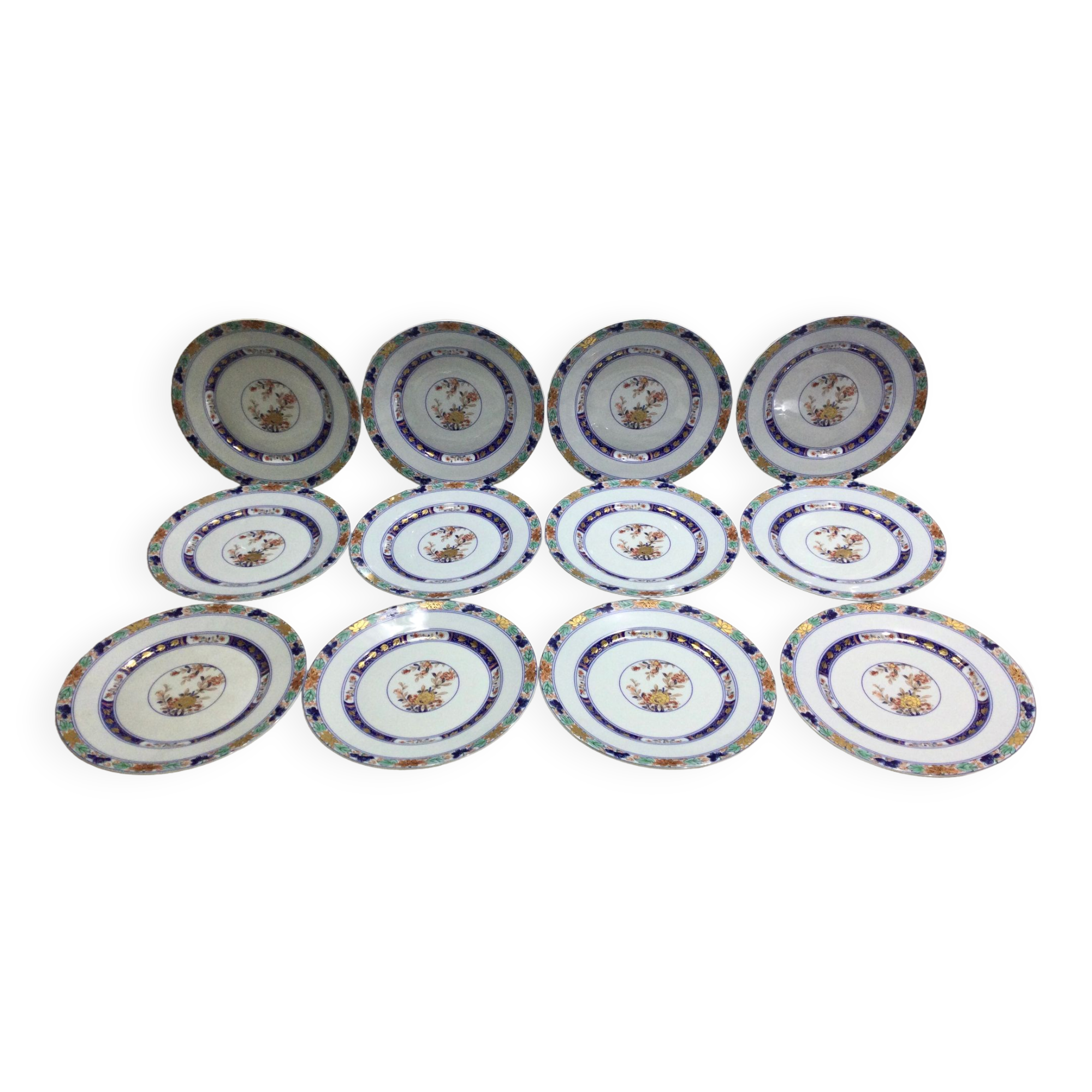 Raynaud & cie - service of 12 flat plates "koutani" in limoges