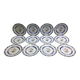 Raynaud & cie - service of 12 flat plates "koutani" in limoges