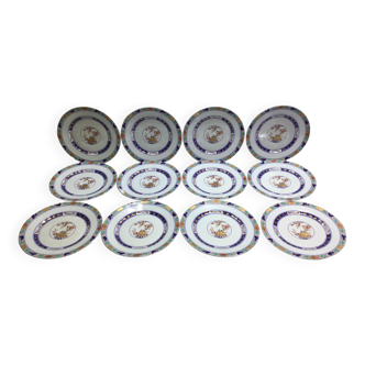 Raynaud & cie - service of 12 flat plates "koutani" in limoges