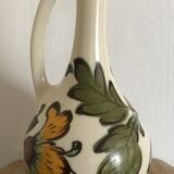 Ancien vase en porcelaine royal gouda hollande décor main signé, 18 cm