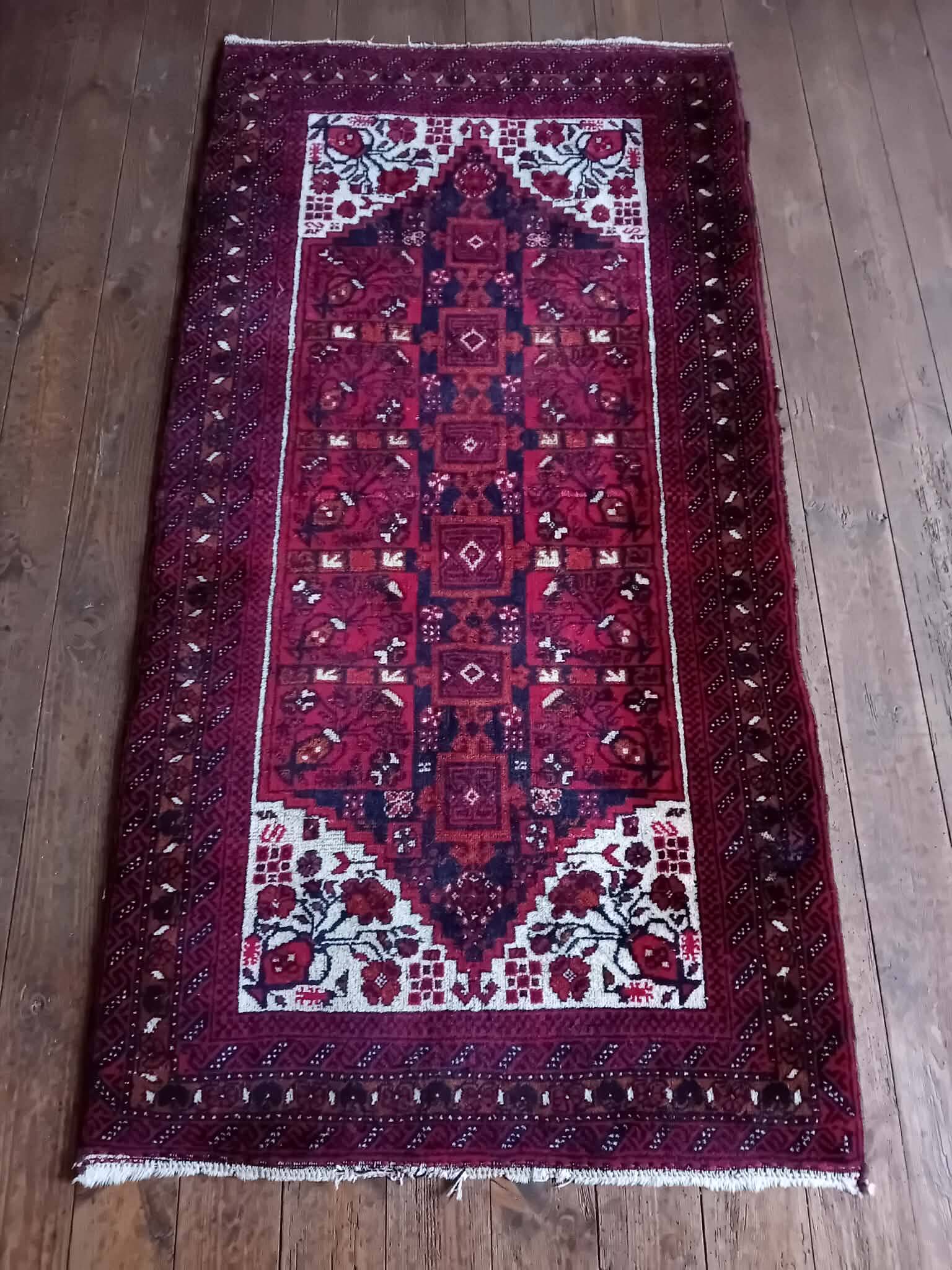 Handmade Belouch Persian rug 172x87cm