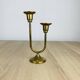 Bougeoir laiton double, vintage